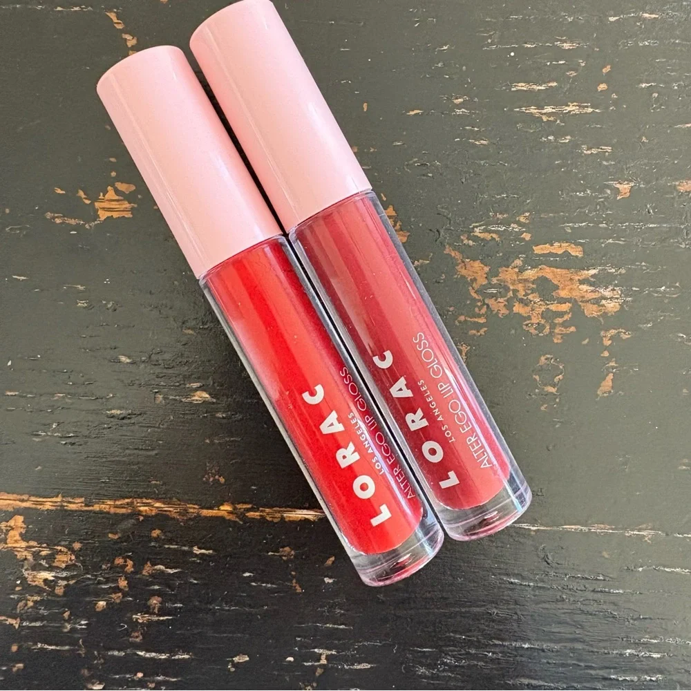 Lorac Alter Ego Lip Gloss Full-Size 0.13 oz Lot of 2 Athena Prom Queen Brand New